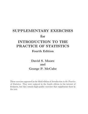 SUPPLEMENTARY EXERCISES for ... - WH Freeman