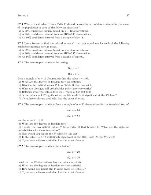 SUPPLEMENTARY EXERCISES for ... - WH Freeman