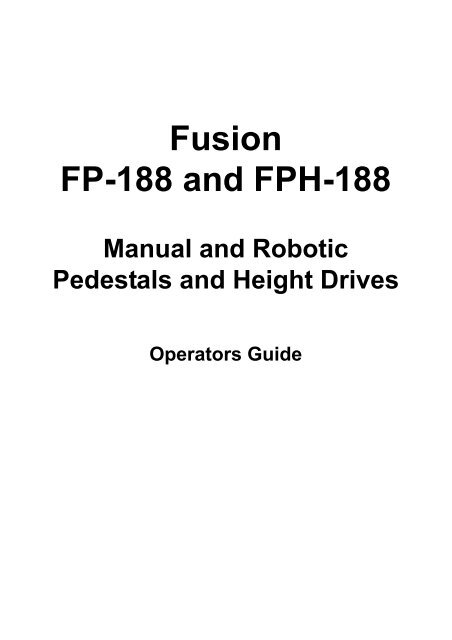 Fusion FP-188 and FPH-188 - Vinten Radamec