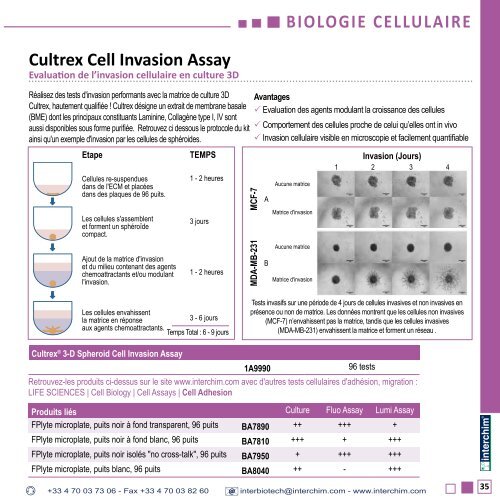 biologie cellulaire - Interchim