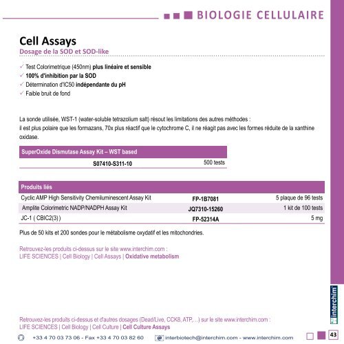 biologie cellulaire - Interchim