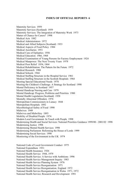 A Chronology of State Medicine, Public Health, Welfare and Related ...