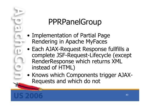 Ajax in Apache MyFaces - ApacheCon