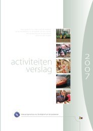 Activiteitenverslag 2007 van het FAVV