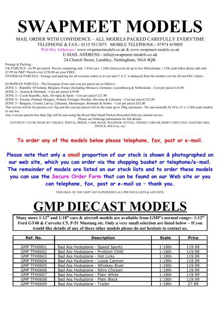 gmp diecast cars