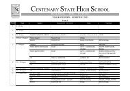 Year 8 Overview Semester 2 - Centenary State High School