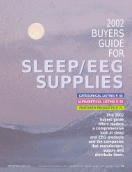 SLEEP/EEG Supplies - ADVANCE for Respiratory Care and Sleep ...