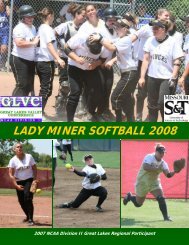 2008 Softball Media Guide - Missouri S&T Athletics