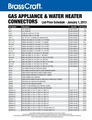 List Prices - BrassCraft