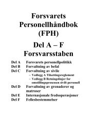 Forsvarets Personellhåndbok (FPH) Del A – F Forsvarsstaben - NOSU