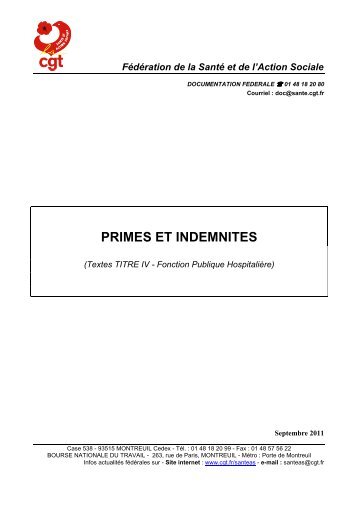 PRIMES ET INDEMNITES - Emploipublic.fr
