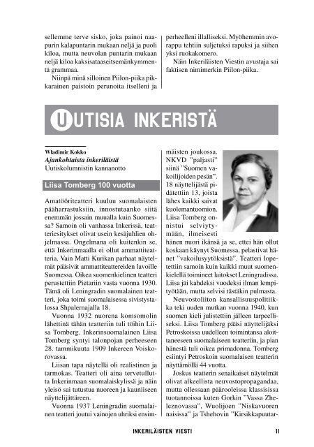 4/2009 - Suomen Inkeri-liitto ry