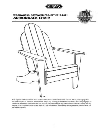 Advanced Project: Adirondack Chair - Minwax