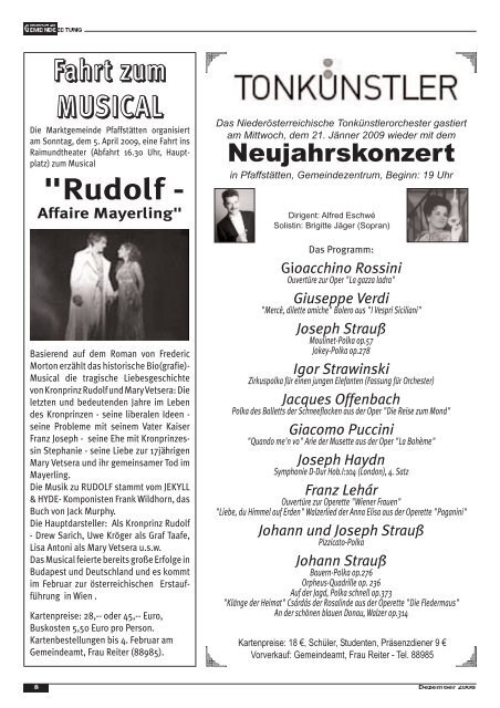 Gemeindezeitung Dezember 2008 - PfaffstÃ¤tten