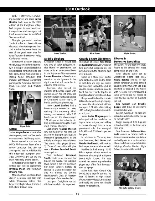 Pages 1-15 - Creighton University Bluejays