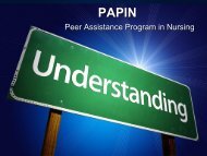 The Peer Assistance Program in Nursing (PAPIN) - South Carolina ...