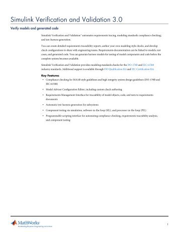 Simulink Verification and Validation 3.0 - MathWorks