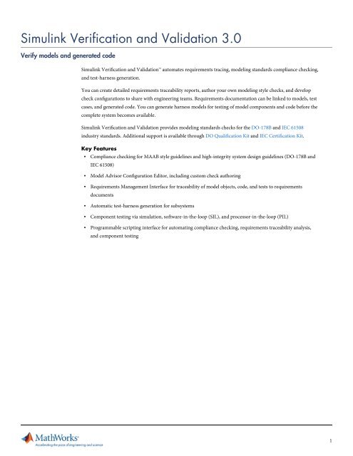 Simulink Verification and Validation 3.0 - MathWorks