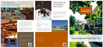 Preisliste - Steigenberger - Hotel der Sonnenhof