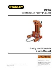 HYDRAULIC POST PULLER Safety and Operation User's Manual