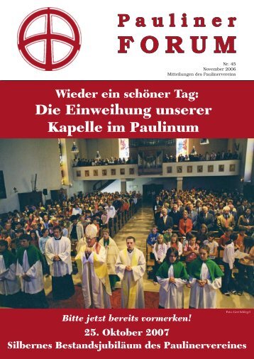 Forum Pauliner 11 06.indd - Paulinerverein