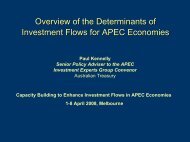 Enhancing investment flows in APEC - Introductory Presentation