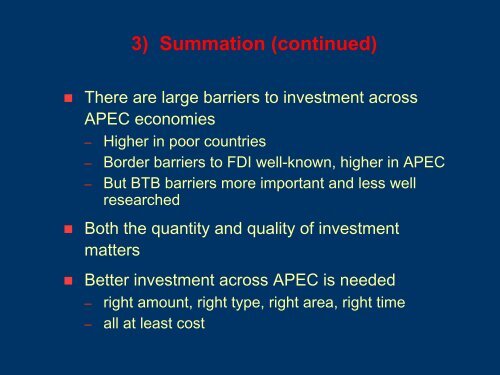 Enhancing investment flows in APEC - Introductory Presentation