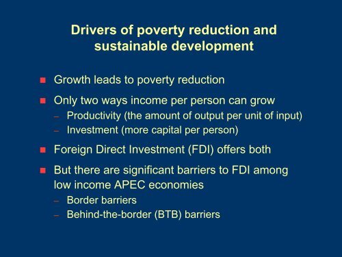 Enhancing investment flows in APEC - Introductory Presentation