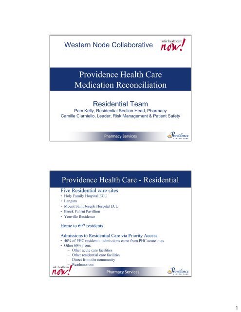 Medication Reconciliation â Providence Health Care.pdf - Safer ...