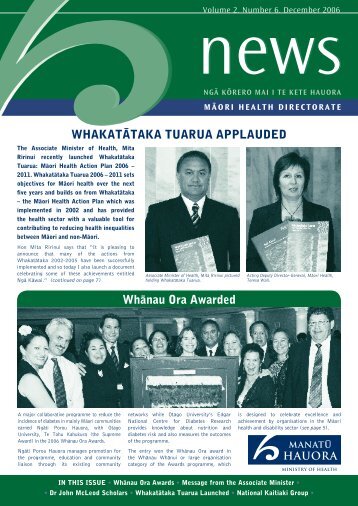 Maori Health Directorate News, Volume 2 ... - Ministry of Health
