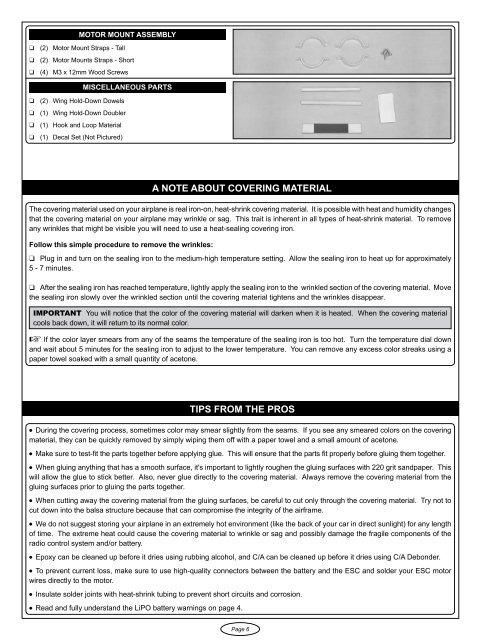 assembly instructions - Media.hobbypeople.net - Global Hobby ...