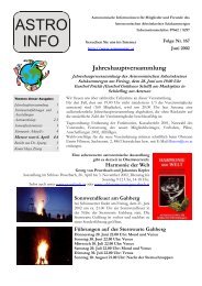 ASTRO INFO - Sternwarte Gahberg