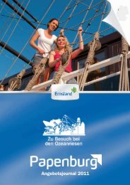 Angebotsjournal 2011 - Papenburg Tourismus