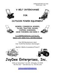 Outdoor Power Equipment V-Belt Catalog for Residential ...