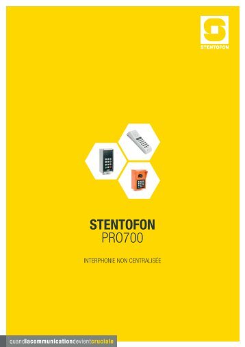 Catalogue Pro700 STENTOFON 2012 - Zenitel