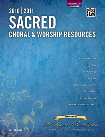 CHORAL & WORSHIP RESOURCES - Alfred Music Publishing