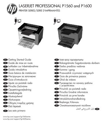 HP LaserJet P1560 and P1600 Printer Series ... - Centrum Druku