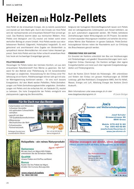 Ausgabe September 2011 - Zimmerberg-Magazin