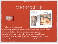 What is Meningitis? Cerebrospinal fluid protects the brain and spinal ...