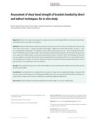 Assessment of shear bond strength of brackets ... - Dental Press