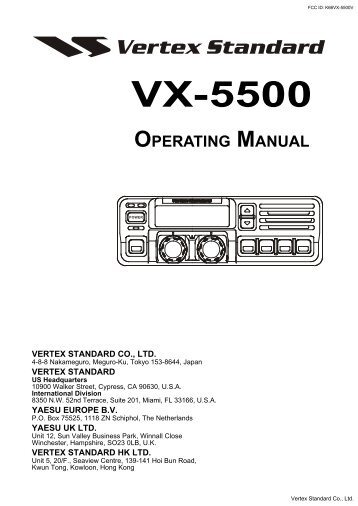 VX-5500 Manuel - Lauttamus Communications