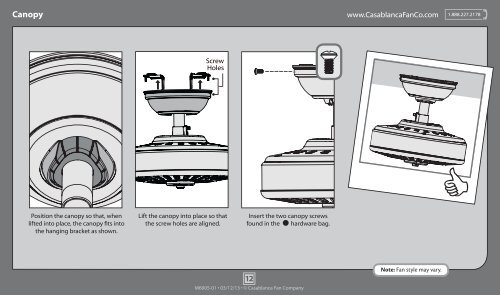 Owner's Manual - Casablanca Fan