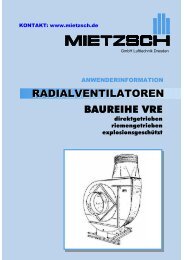 BAUREIHE VRE RADIALVENTILATOREN