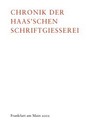 CHRONIK DER HAAS'SCHEN SCHRIFTGIESSEREI - Luc Devroye