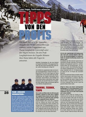 Tipps von den Profis - Engadin Skimarathon
