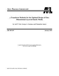 z-Transform Methods for the Optimal Design of One - US Army ...