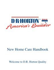 New Home Care Handbook - DR Horton