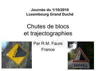 Chutes de blocs et trajectographies - sbgimr