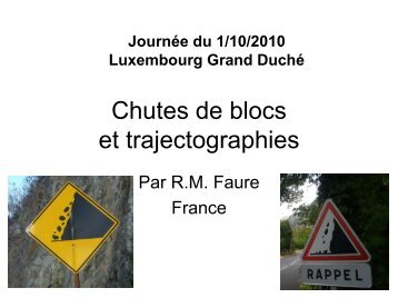 Chutes de blocs et trajectographies - sbgimr