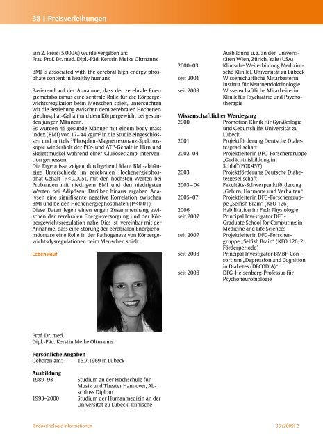 Mai 2009 - Deutsche Gesellschaft für Endokrinologie